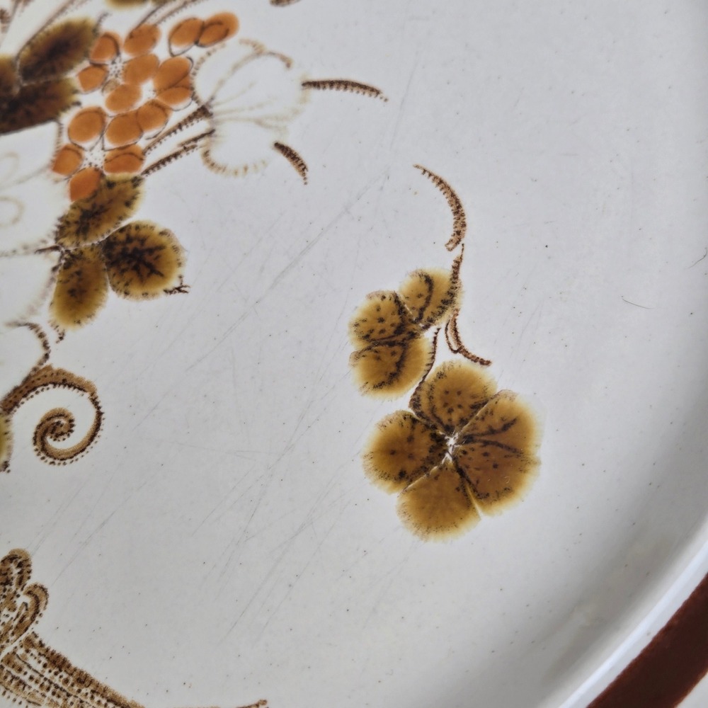 Set of 4 Four Seasons Dinner Plates Autumn Bouquet Stoneware 10.75" Vtg Japan - Picture 11 of 12